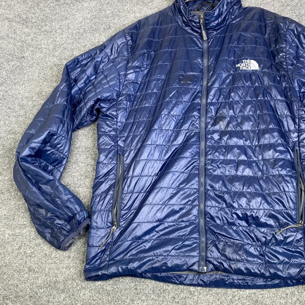 The North Face Mens Thermoball FlashDry Puffer Jacket Navy Blue Size Medium
